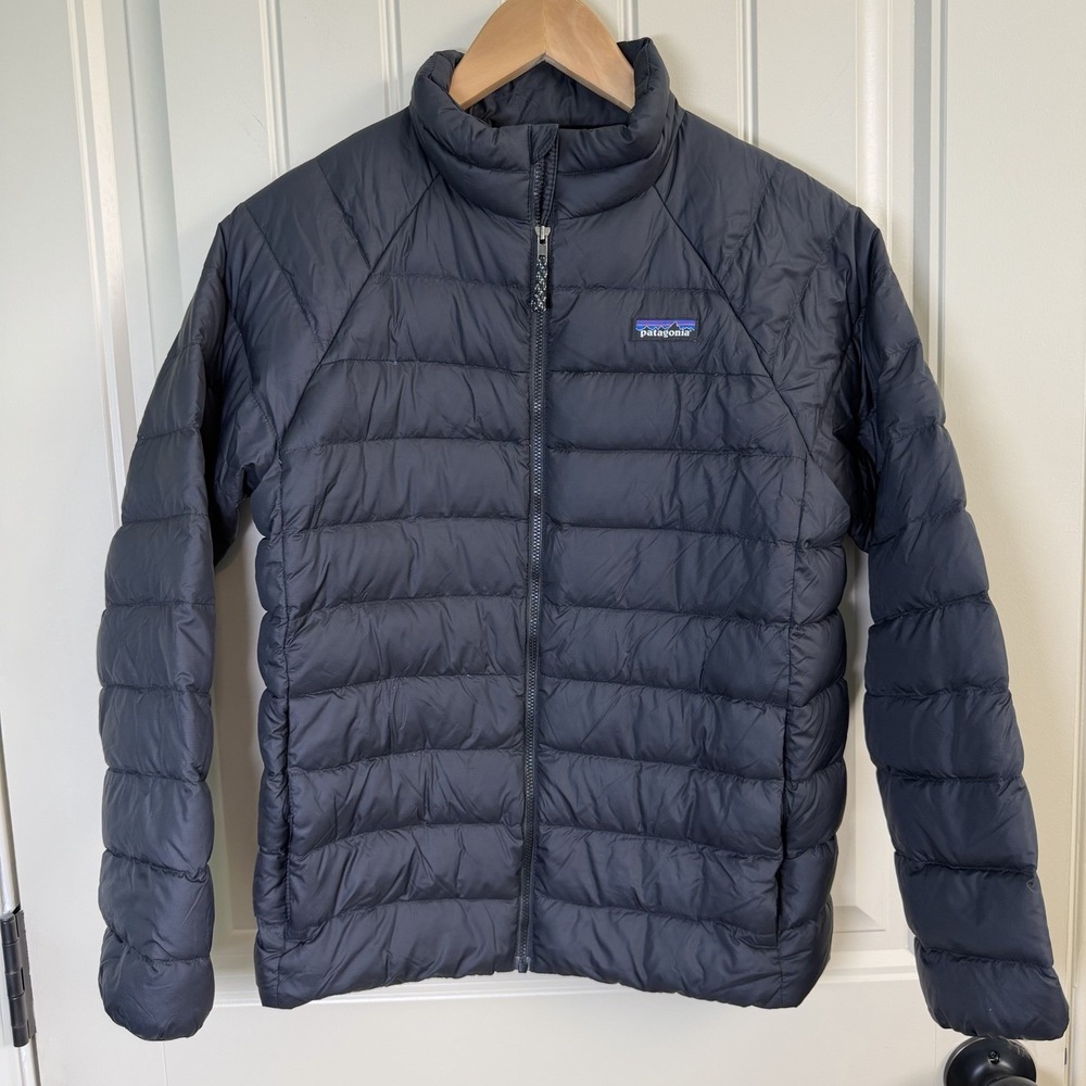 Boys Girls XL 14 Patagonia Black Down Sweater Puffer Jacket Netplus